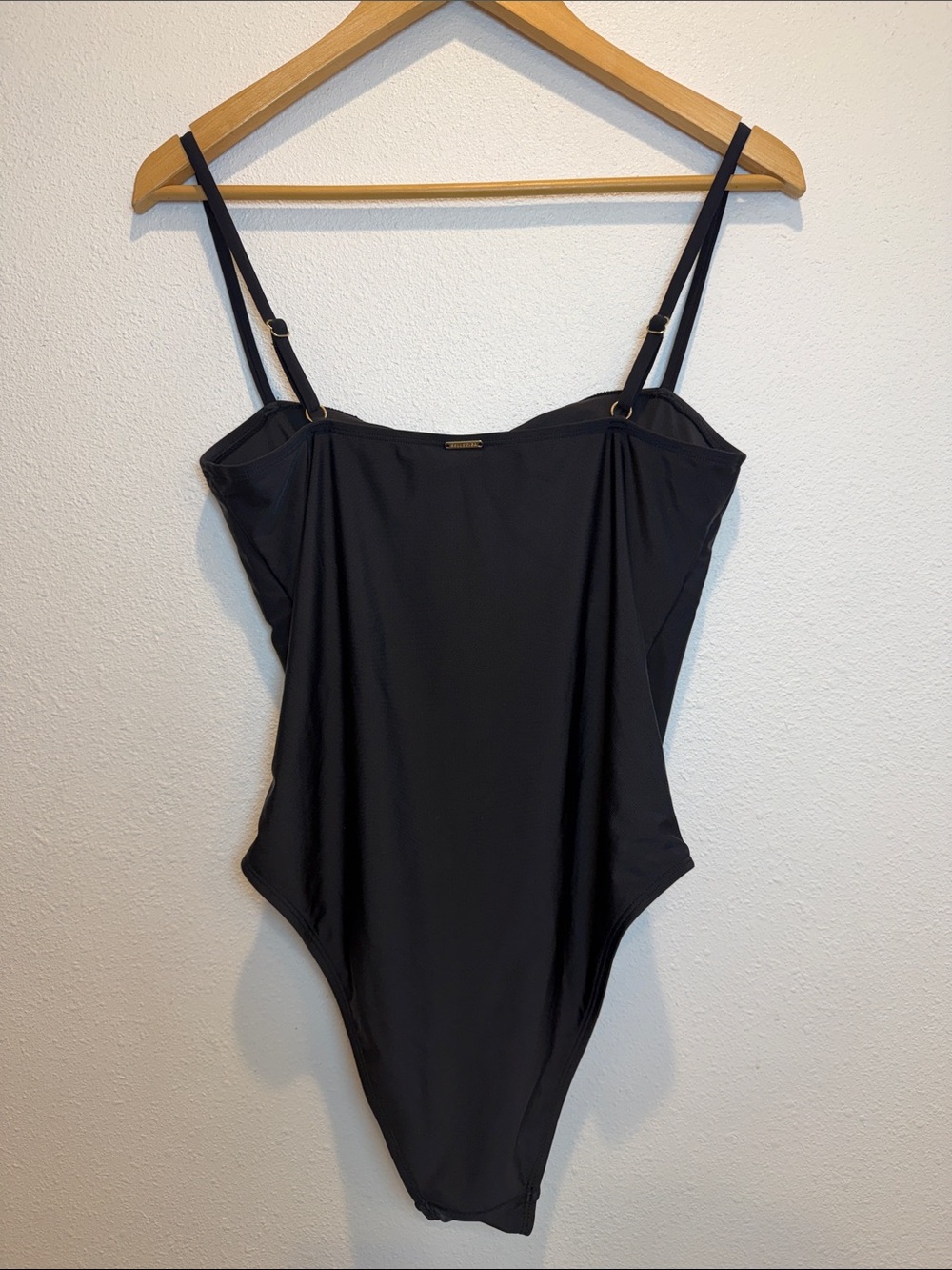 Relleciga Women's Black One Piece Black Bathing Suit New With Tags Size L - Picture 2 of 7